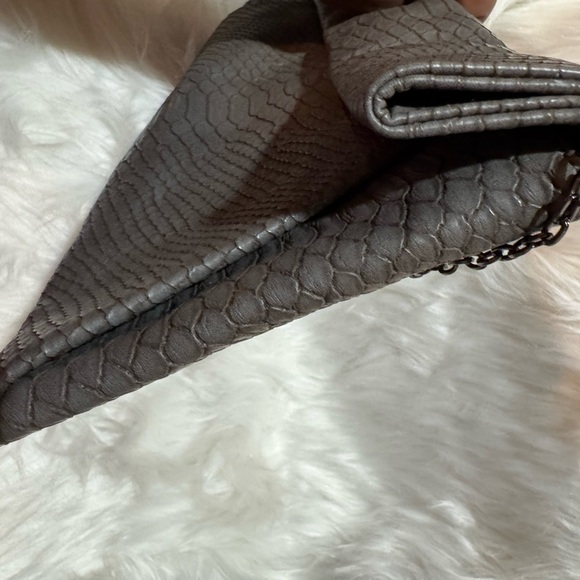 Gray Snakeskin Clutch Bag - Picture 7 of 9